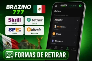 Métodos de retiro disponibles en Brazino777 México
